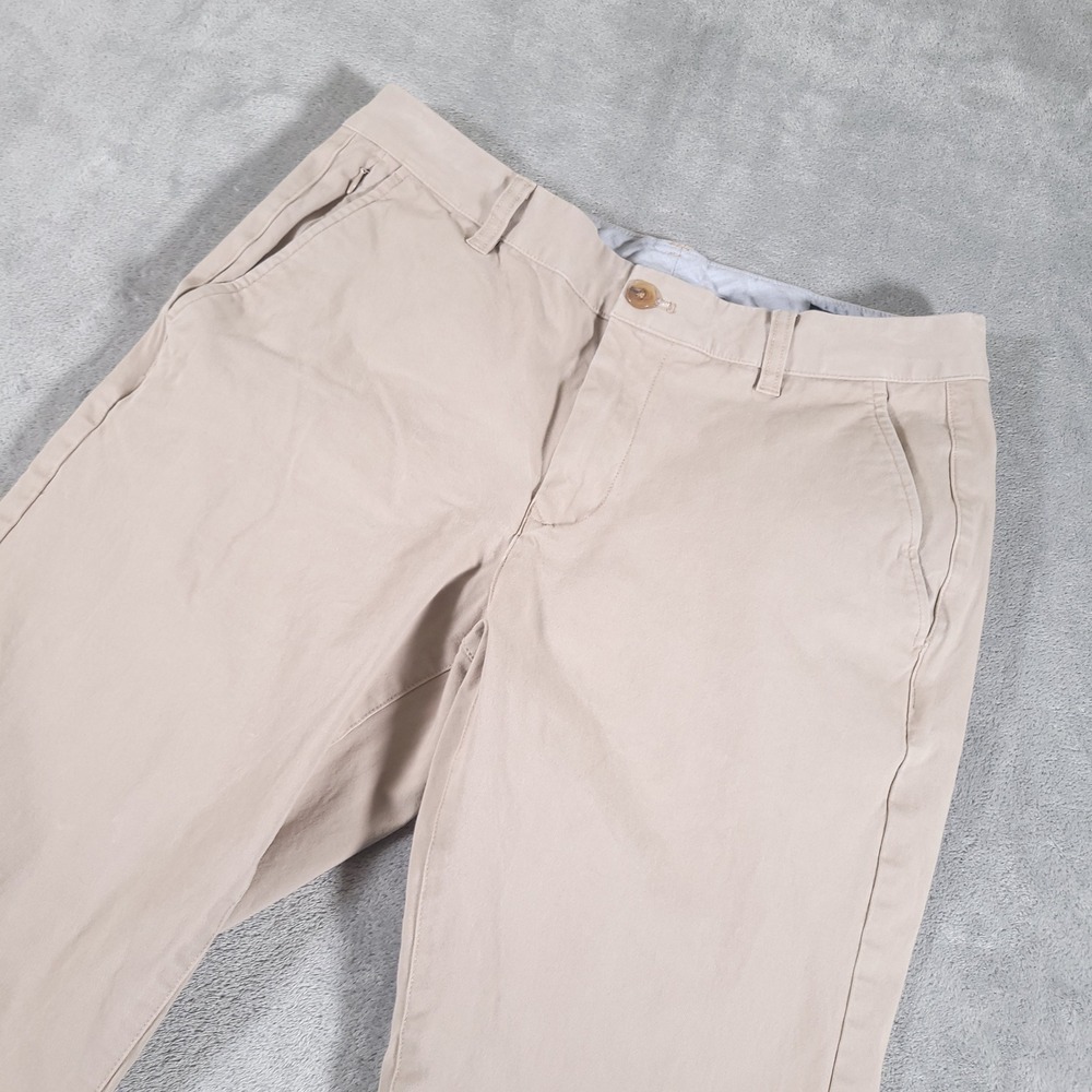 Bonobos Pants Mens 31x32 (Fits 31x30) Tan Slim Fit Chino Khaki Casual Trousers